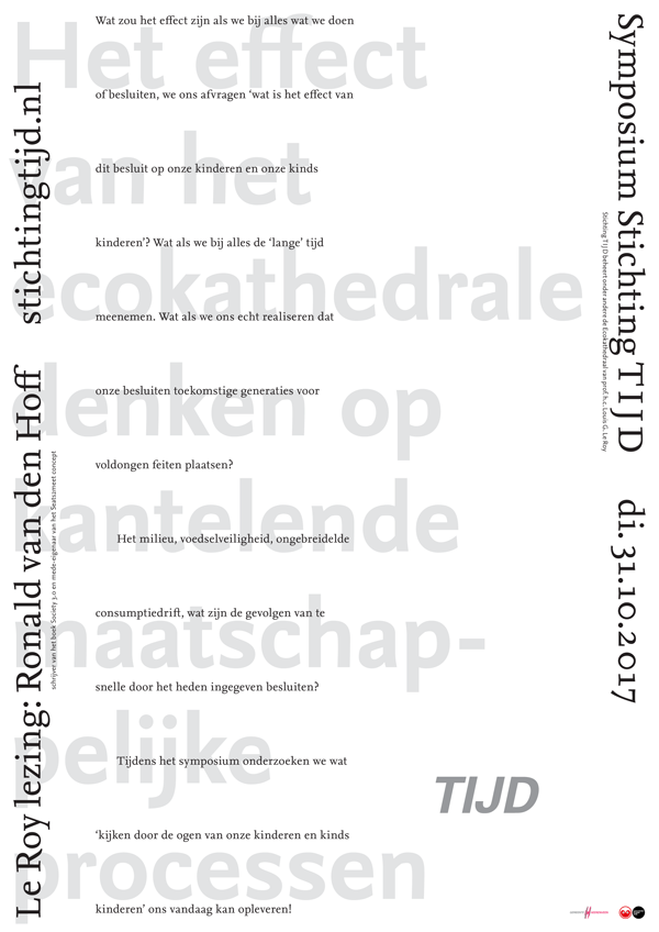 Affiche TIJD-symposium 2017 door Jurgen Jasper