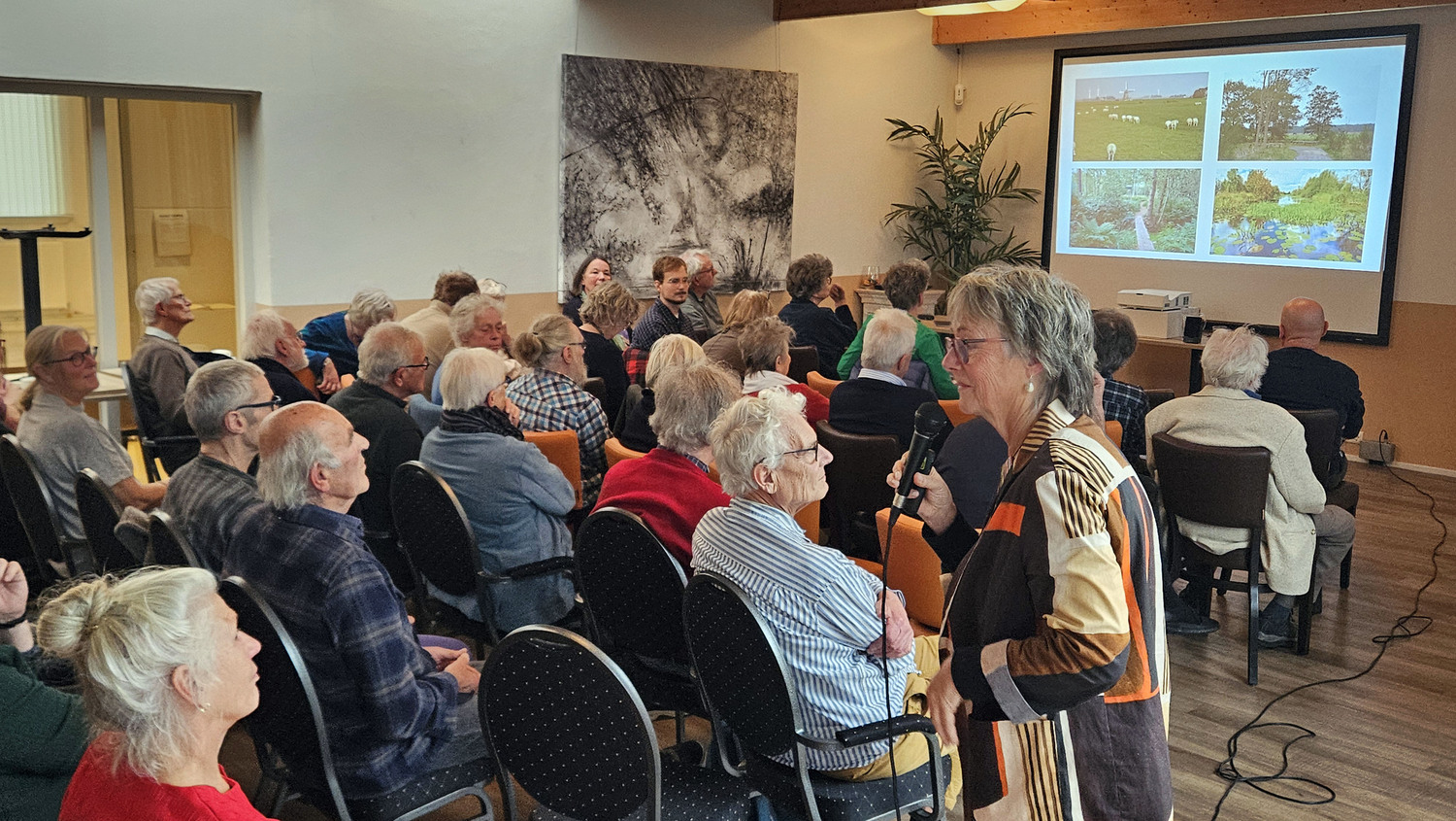 Arita Baaijens tijdens haar Le Roy-lezing