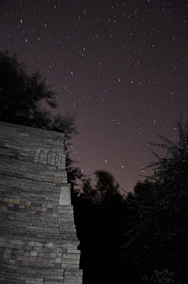 Ecokathedraal bij nacht